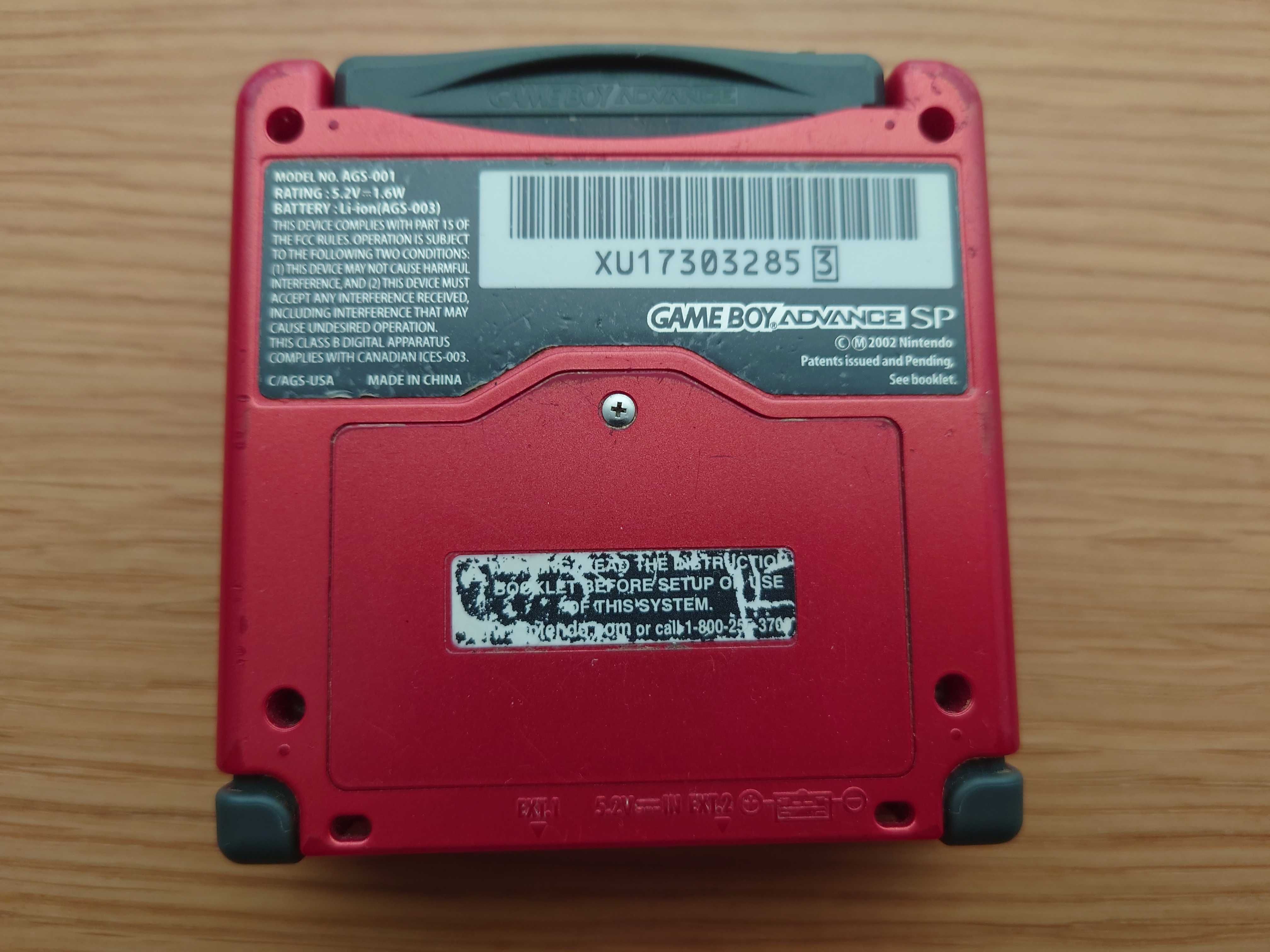 GBA SP + 10 игри + калъф + зарядно