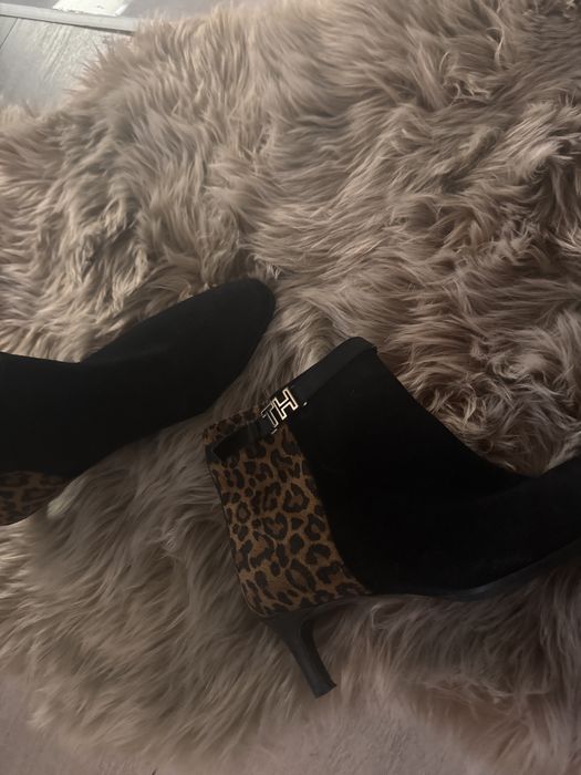 Botine Tommy Hilfiger cu imprimeu leopard