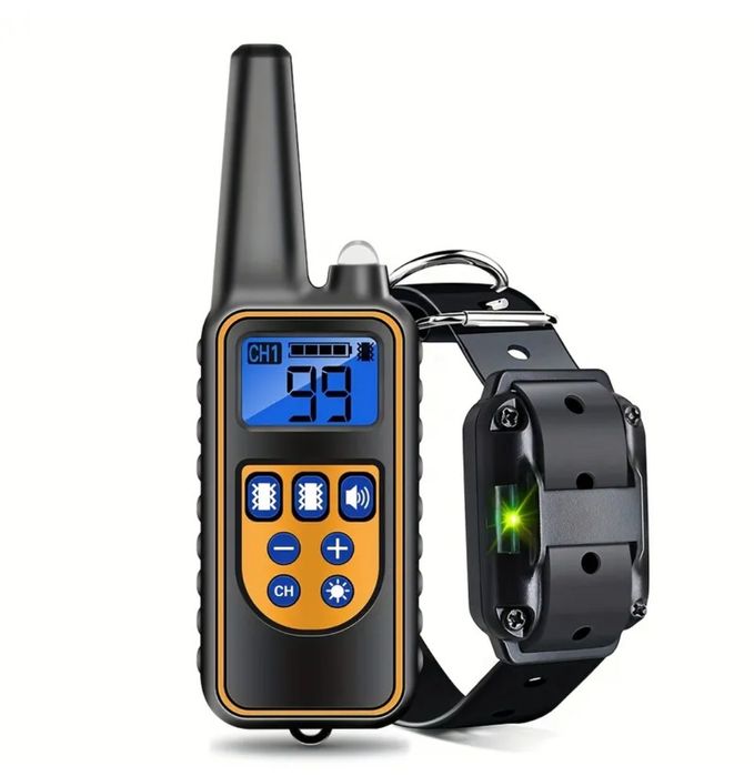Zgarda cu electroșoc vibrații și semnal audio , telecomanda & LED