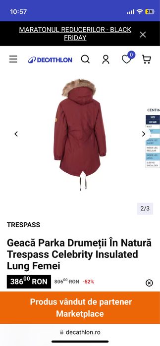 Geaca parka impermeabila Trespass