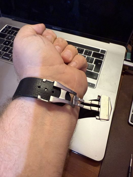 Curea ceas 20mm din piele naturala cu grosime de 2,6mm si deployant