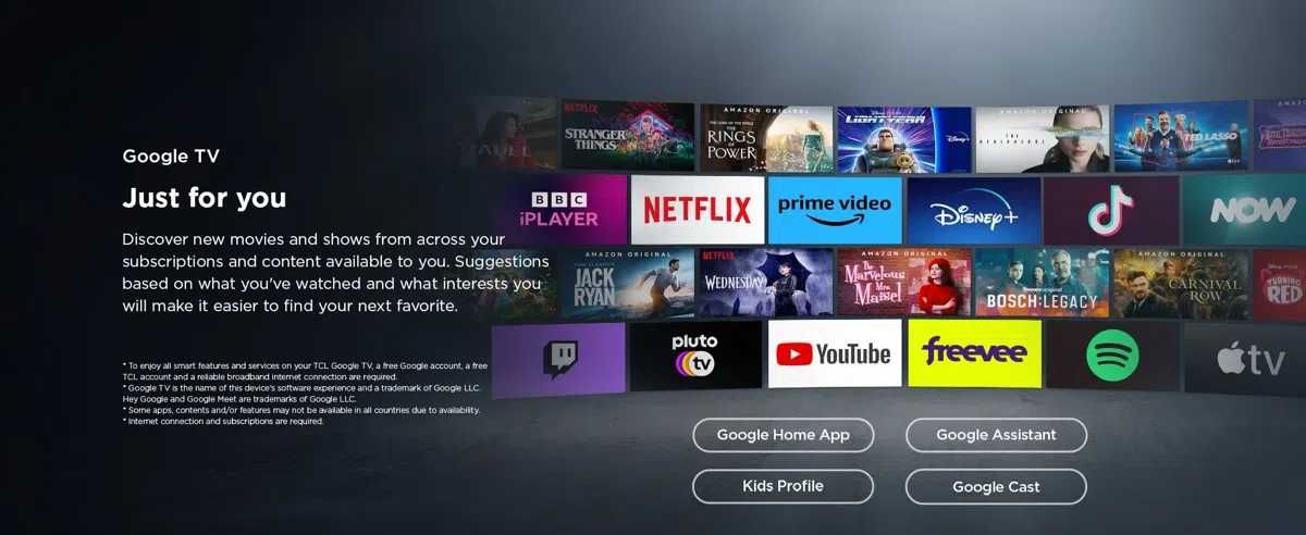 Телевизор TCL 55V6C 4K Ultra HD СМАРТ ТВ, Google TV