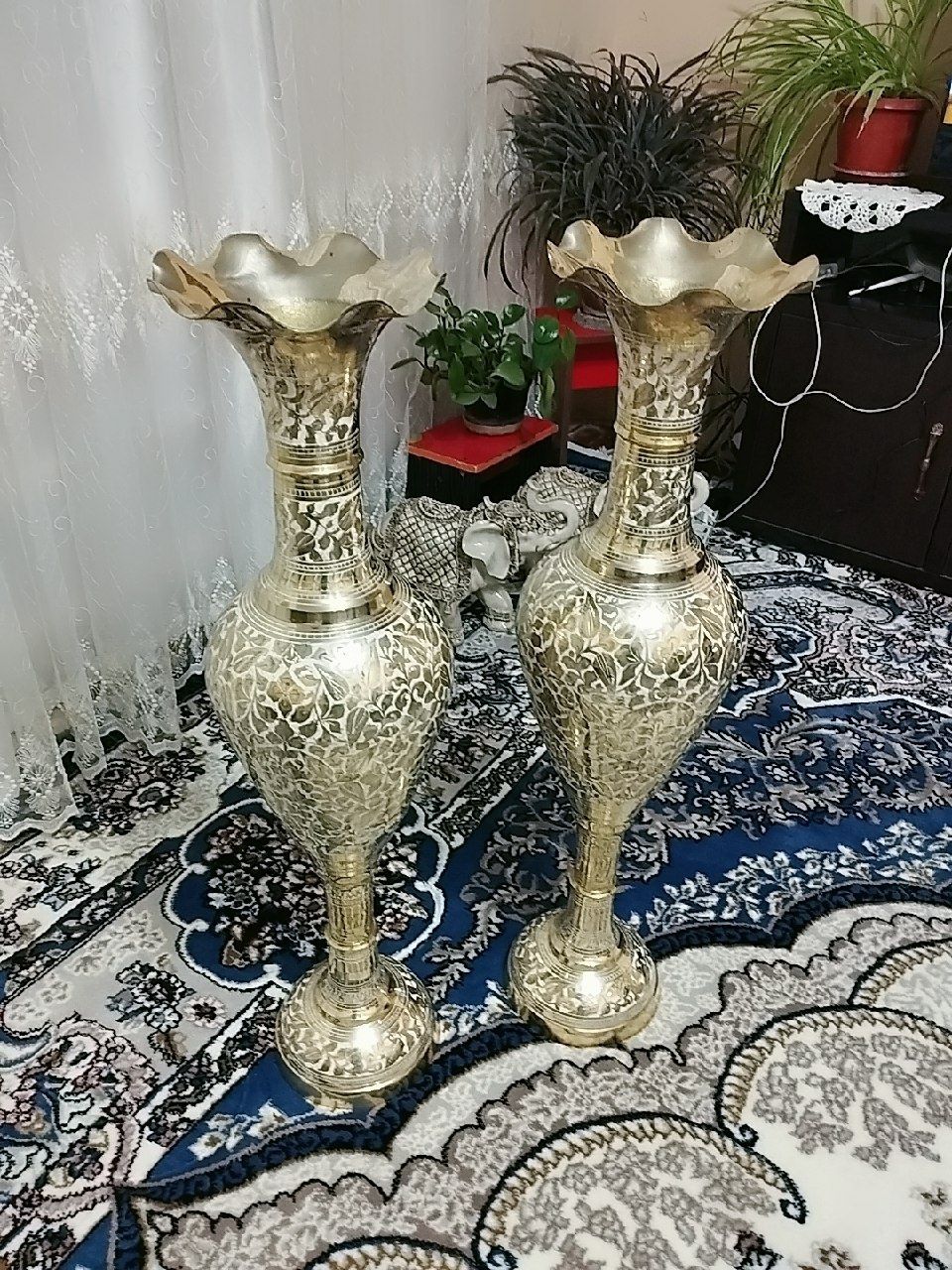 Вазы,слоны из Индии Новые