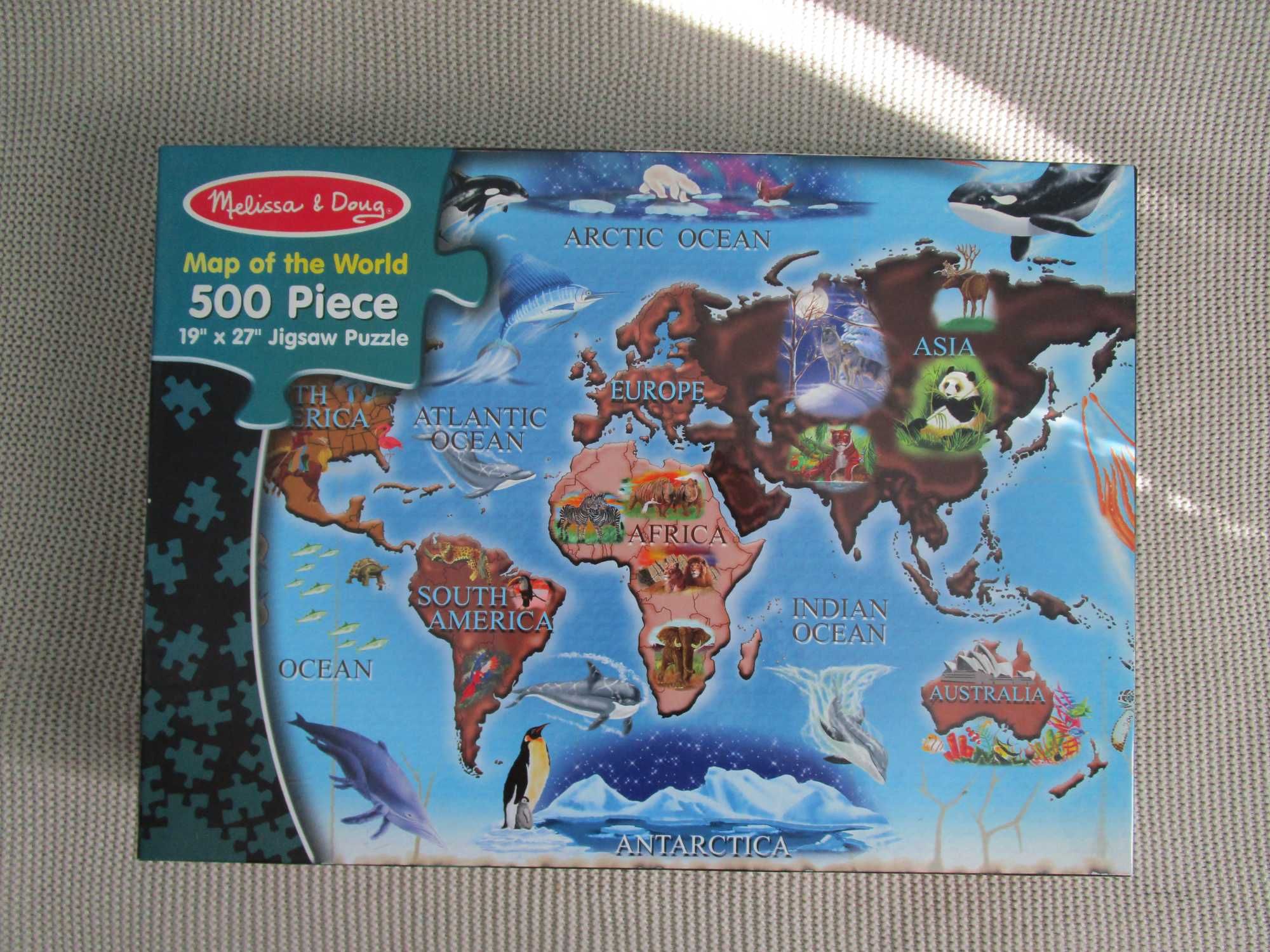 Harta lumii, Puzzle, Map of the World