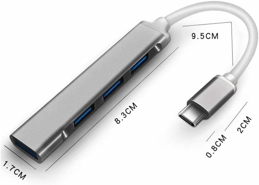 4 портов хъб, сплитер, донгъл USB C към USB 3.0, USB 2.0
