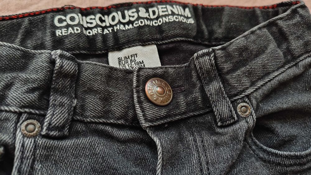 Blugi H&M Conscious Denim slim fit 12-18 luni
