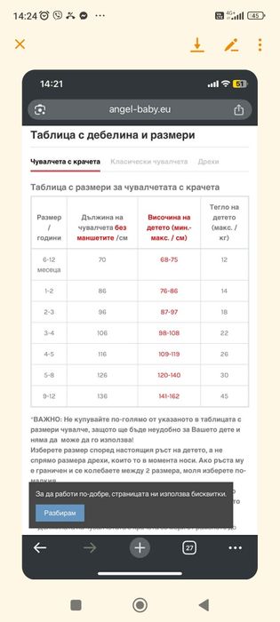 Зимно чувалче с крачета