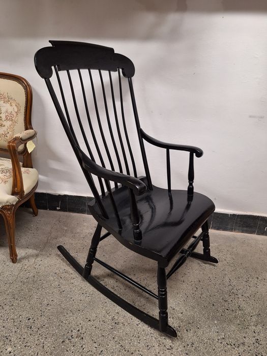 Античен Американски люлеещ стол Boston Rocker