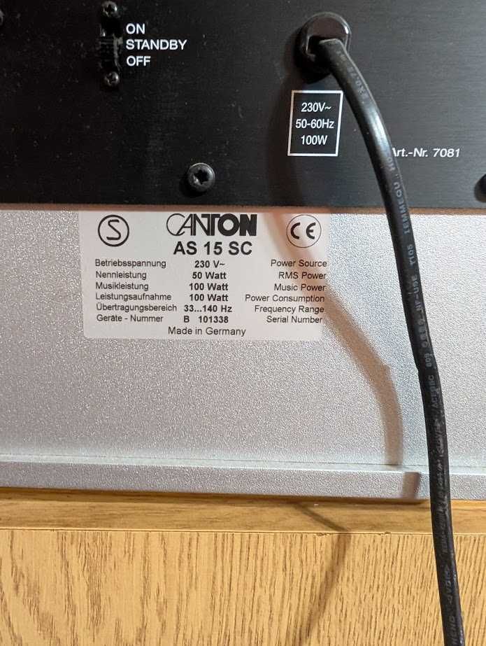 Активен Subwoofer CANTON AS 15 SC