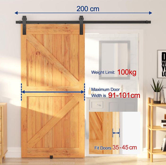 Плъзгаща се релса за врата 200 см