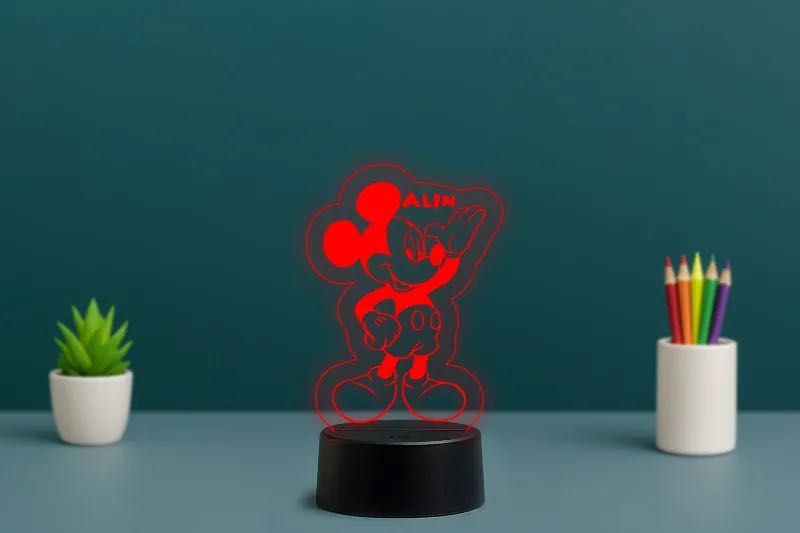 Lampa LED 3D Mickey Mouse – 199 lei – Livrare Gratuită