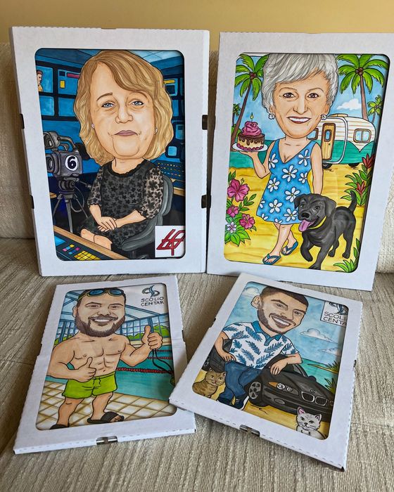 Карикатура по снимка - ръчно рисувана