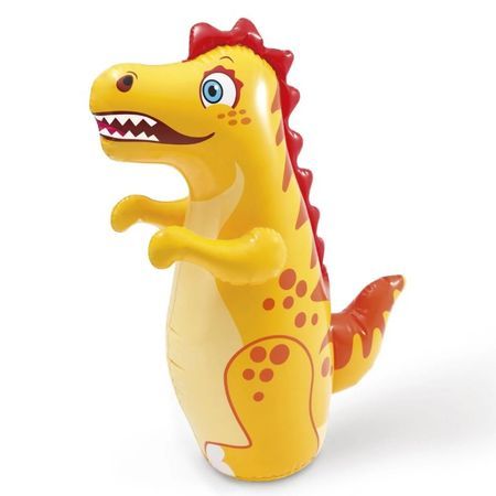 Dinozaur gonflabil, pentru copii, galben, dimensiune 94x61 cm