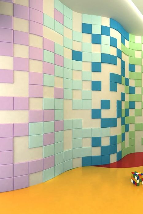 yumshoq o'yin maydonchasi, devor panellari  xona, панели мягкие, стены