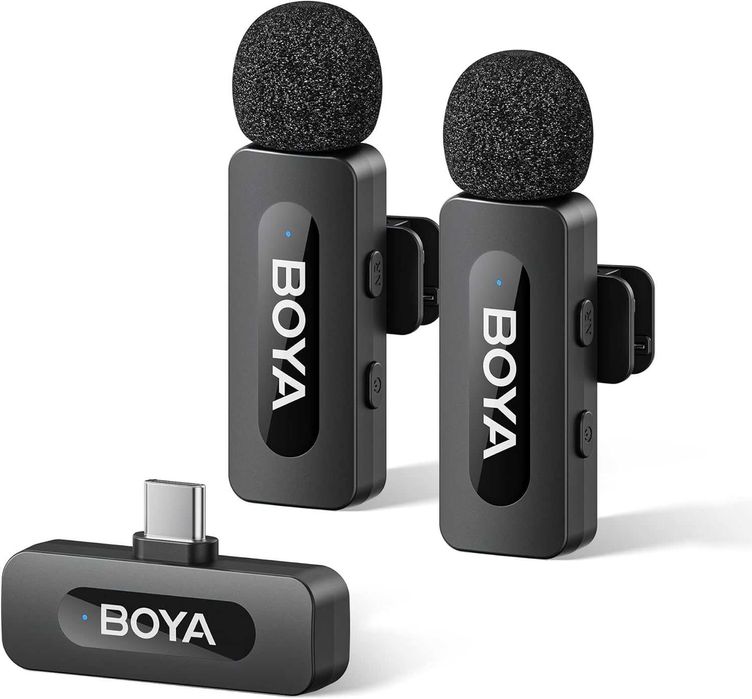 BOYA BY V20 2бр Безжични Микрофони USB C Шумопотискане