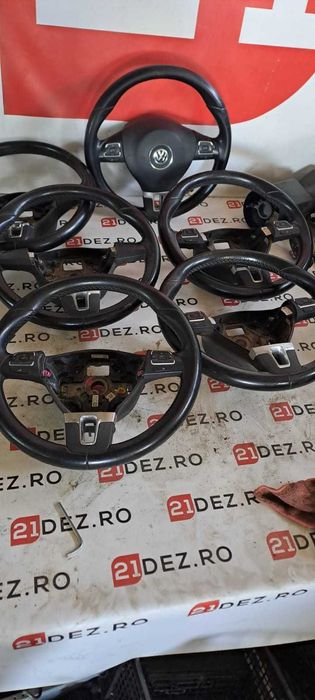 Volan complet : piele cu comenzi Passat B6 / B7 / CC / Golf 5 / Golf 6