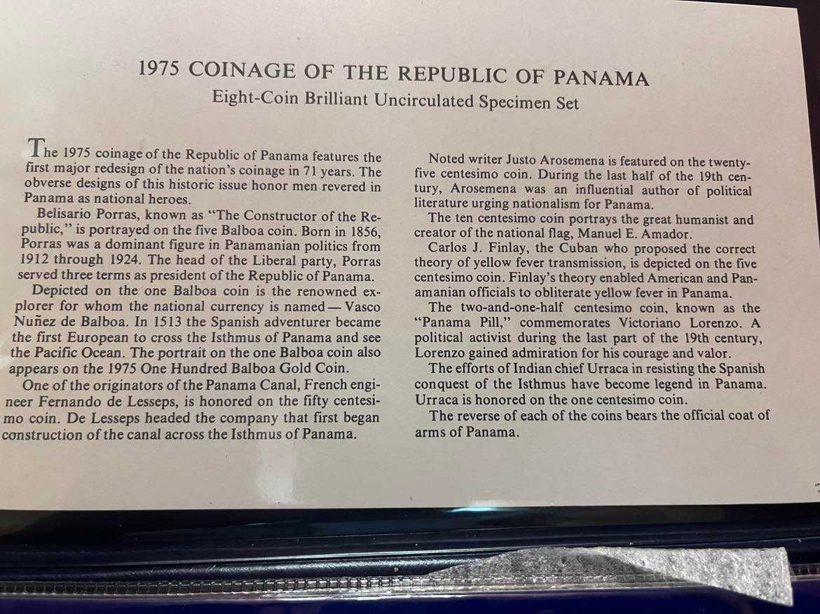 set monede Republica Panama