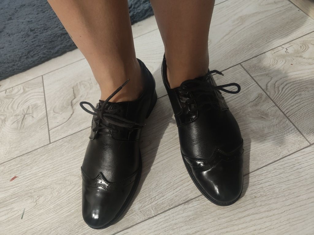 Pantofi Oxford piele naturala dama Melania 37 -2 purtari
