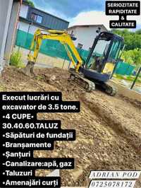 Excavatii 3.5 tone TRANSPORT INCLUS