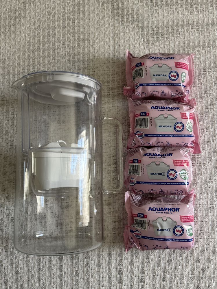Aquaphor стъклена филтрираща кана 2.5