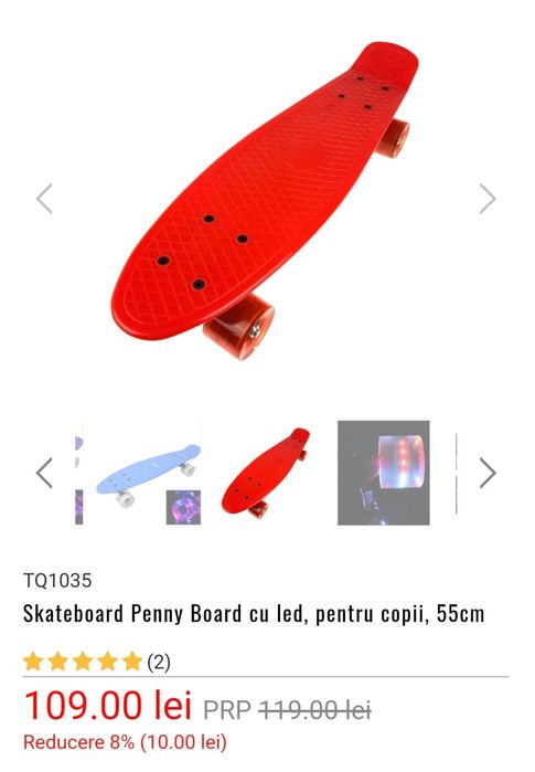 Skateboard cu luminite led ca nou