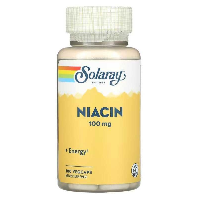 Соларай Ниацин 100 мг., Solaray Niacin 100 mg. Ниасин 100мг.