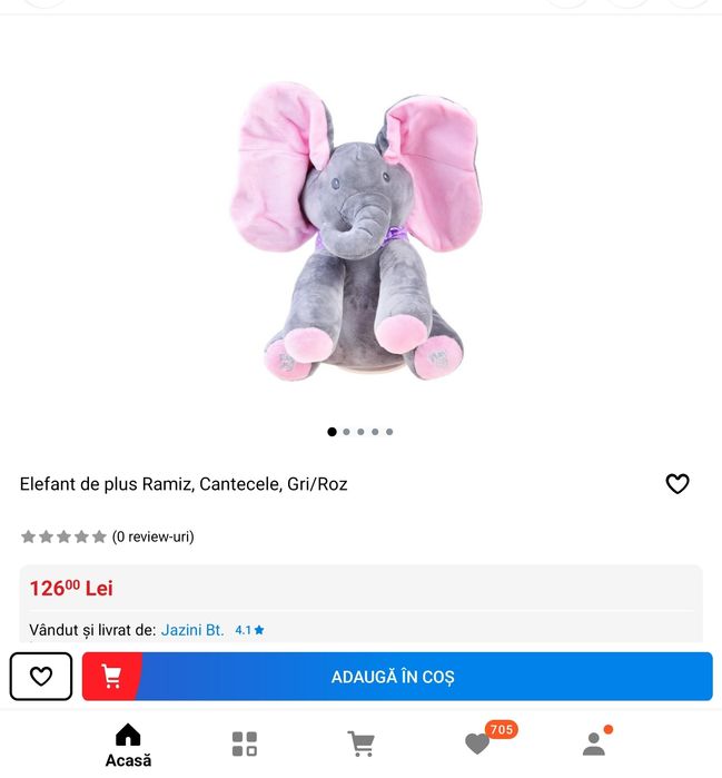 Elefantul peekaboo cu cântecele