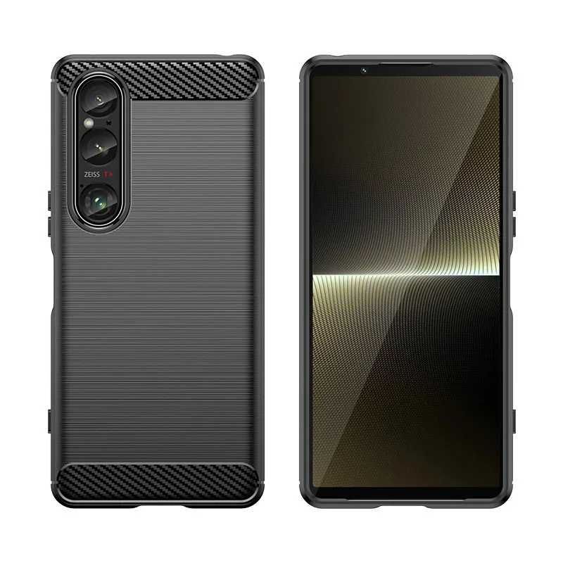 Sony Xperia 1 VI / 10 VI / 10V 5V 1V - Удароустойчив Кейс Гръб CARBON