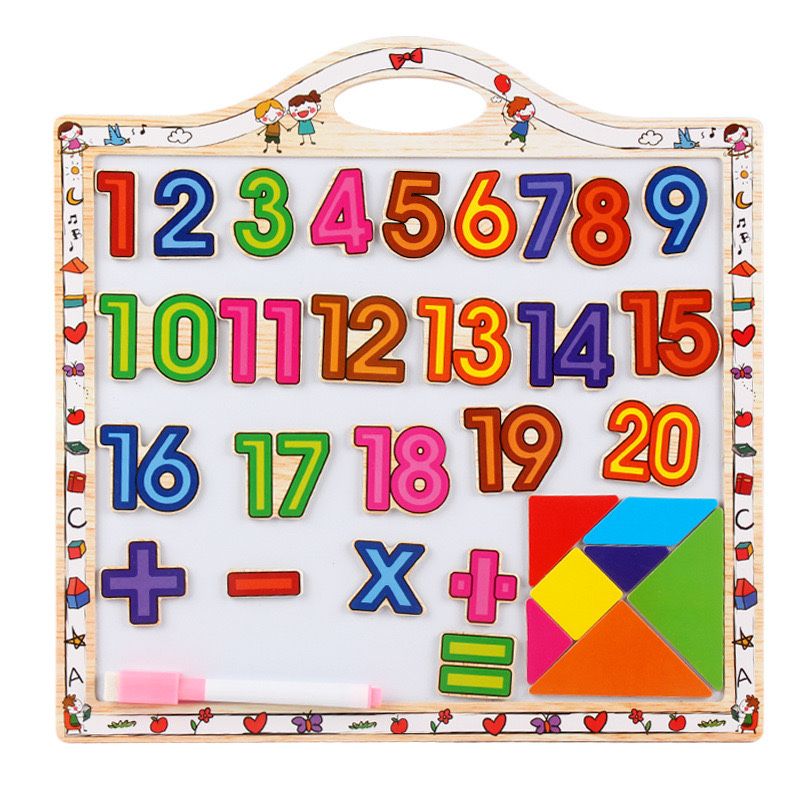 Деревянные игрушки на магните, развивающие буквы цифры алфавит математ
