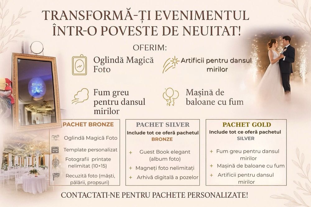 Cabina Foto/ Oglinda Magica Fum Greu și Mașină de Baloane