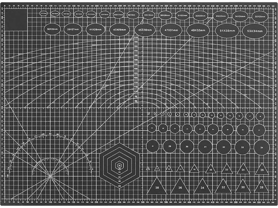Planseta de Taiere Auto-regenerabila A2 cu 2 Fete Negru 45x60 cm