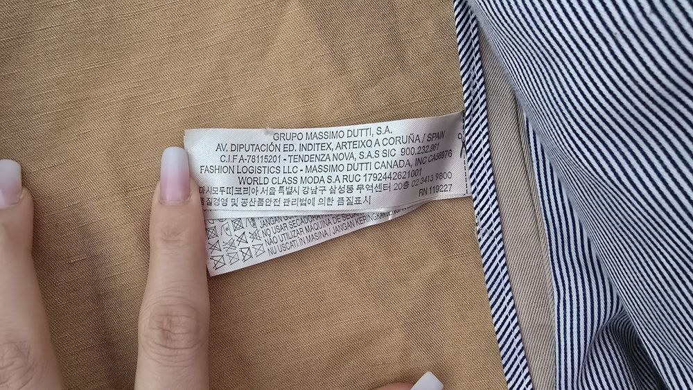 Sacou original massimo dutti