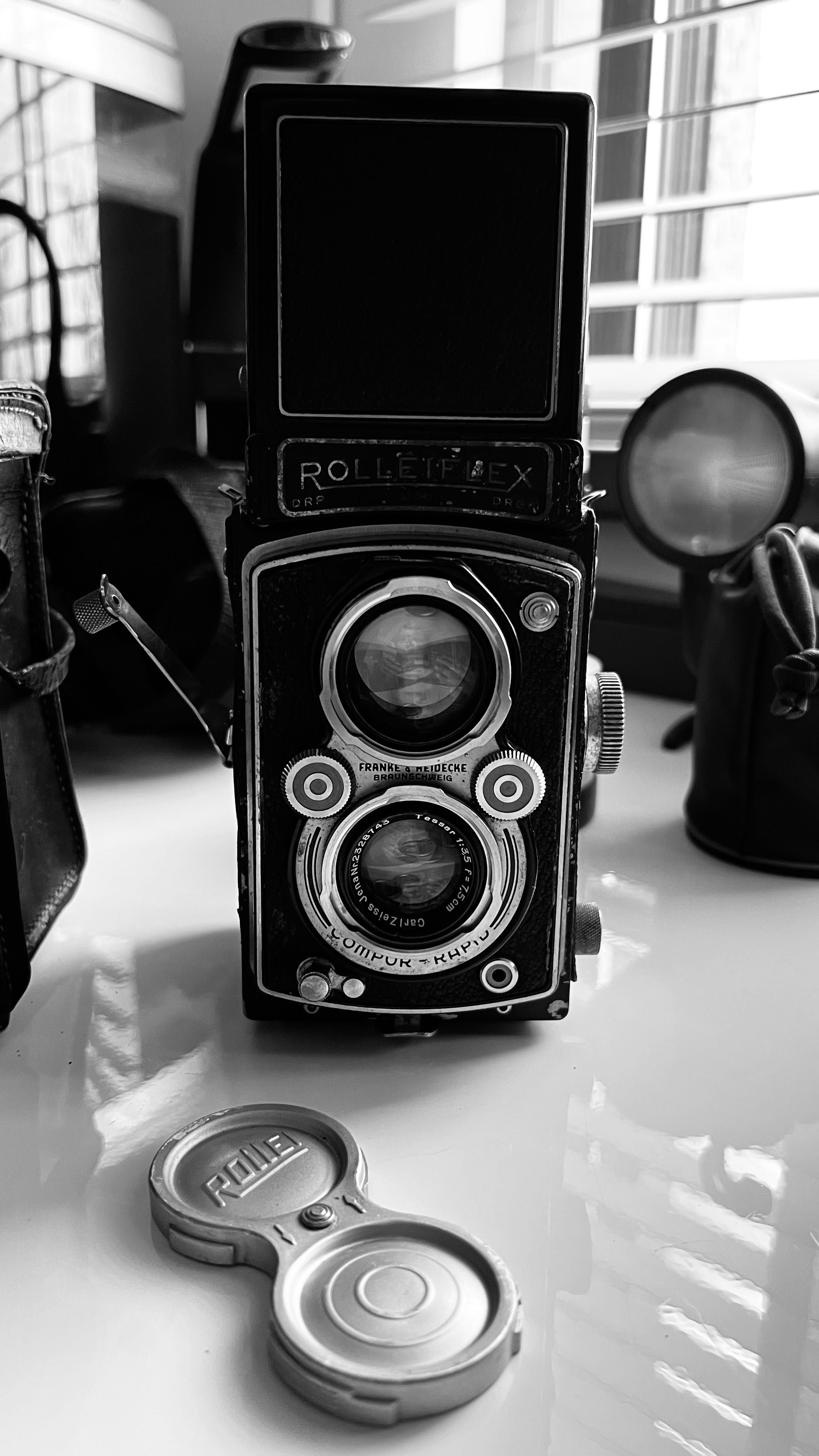 Rollei Flex, Compur Rapid, cameră TLR, Franke & Heidecke,