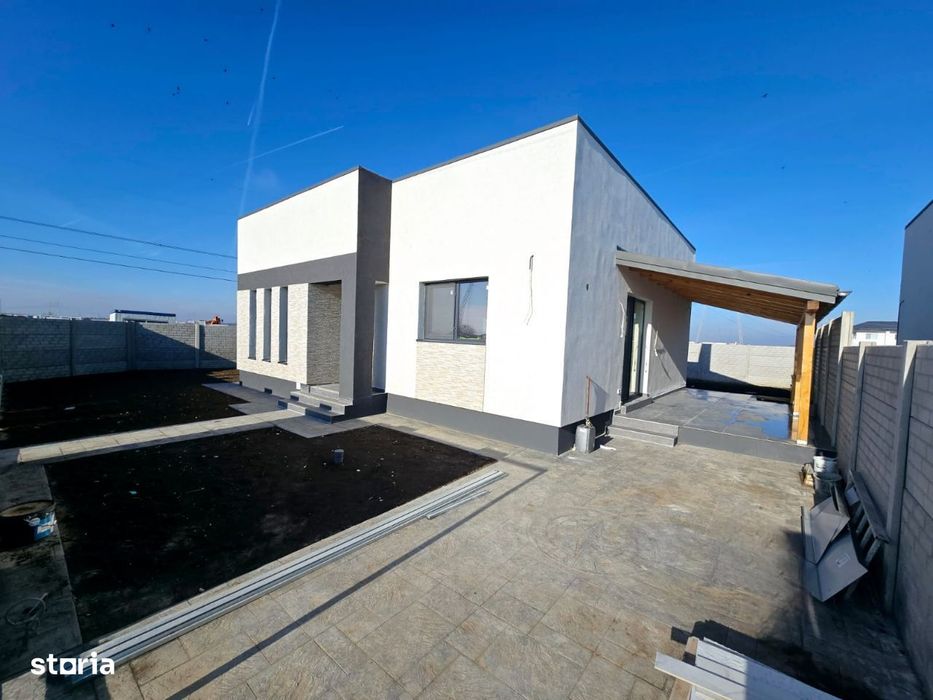 Casa parter - 4 camere - 360 mp teren - placa beton - terasa acoperita