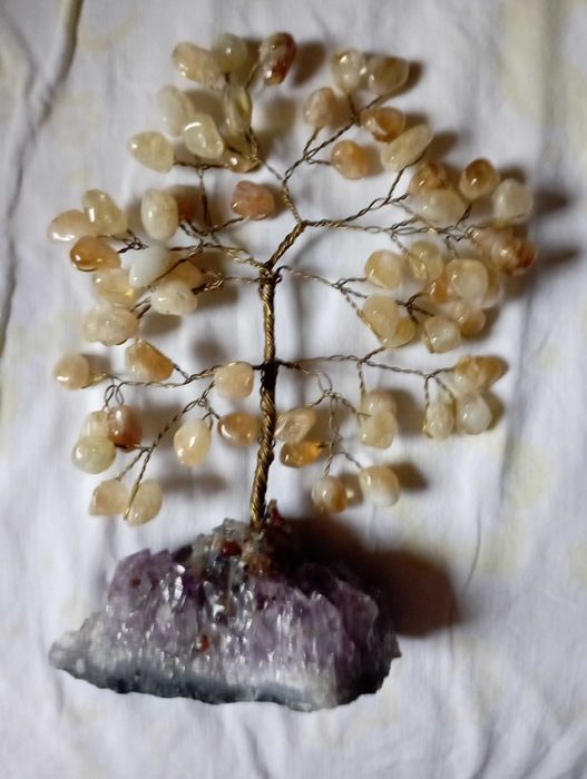 Copacel Citrin pe baza de Ametist pentru noroc si prosperitate