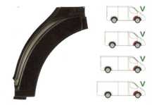 Segment reparatie aripa fata exterior Ford Transit 05.2000-04.2006 Partea Dreapta, punte Fata partea din spatele rotii, metal