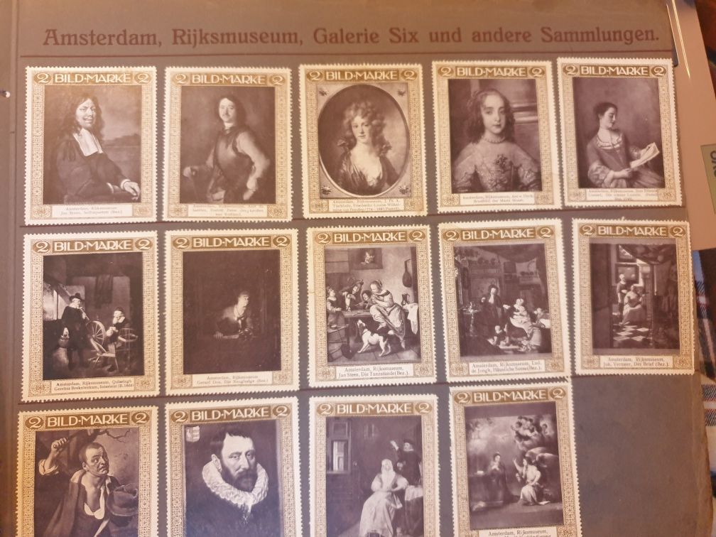 Clasor an 1915 170 timbre bild marke,dedicat tablouri din galerii arta