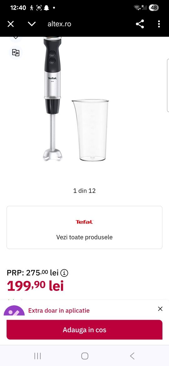 Mixer vertikal tefal