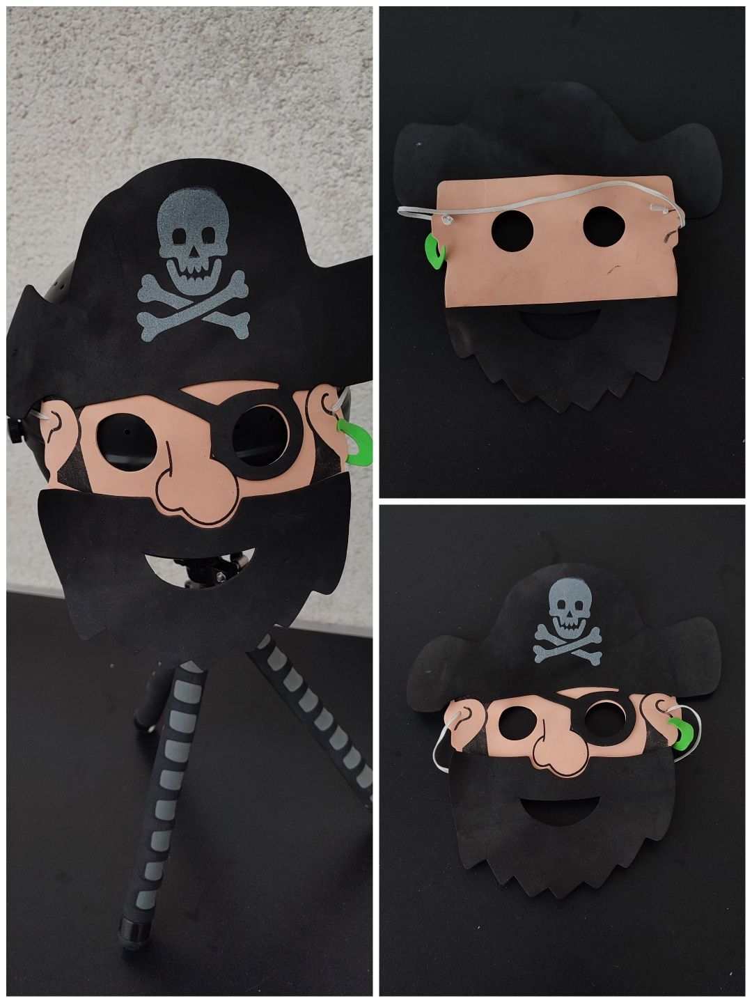 masca masti halloween pirat coif cavaler verde harley quinn copii fete