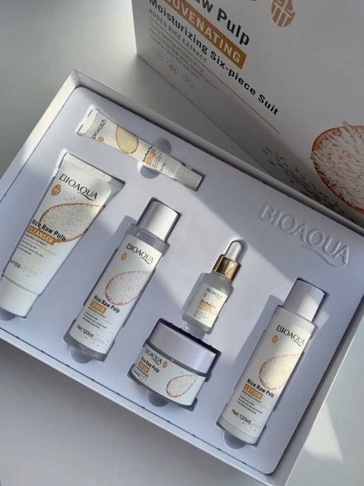 Bioaqua Guruchli Yuz Parvarish To‘plami 6-in-1 – Guruchli nabor