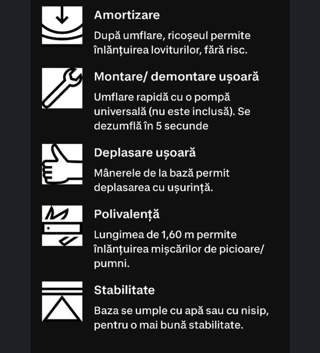 OUTSHOCK Sac de box gonflabil 100 pe suport Adulți.