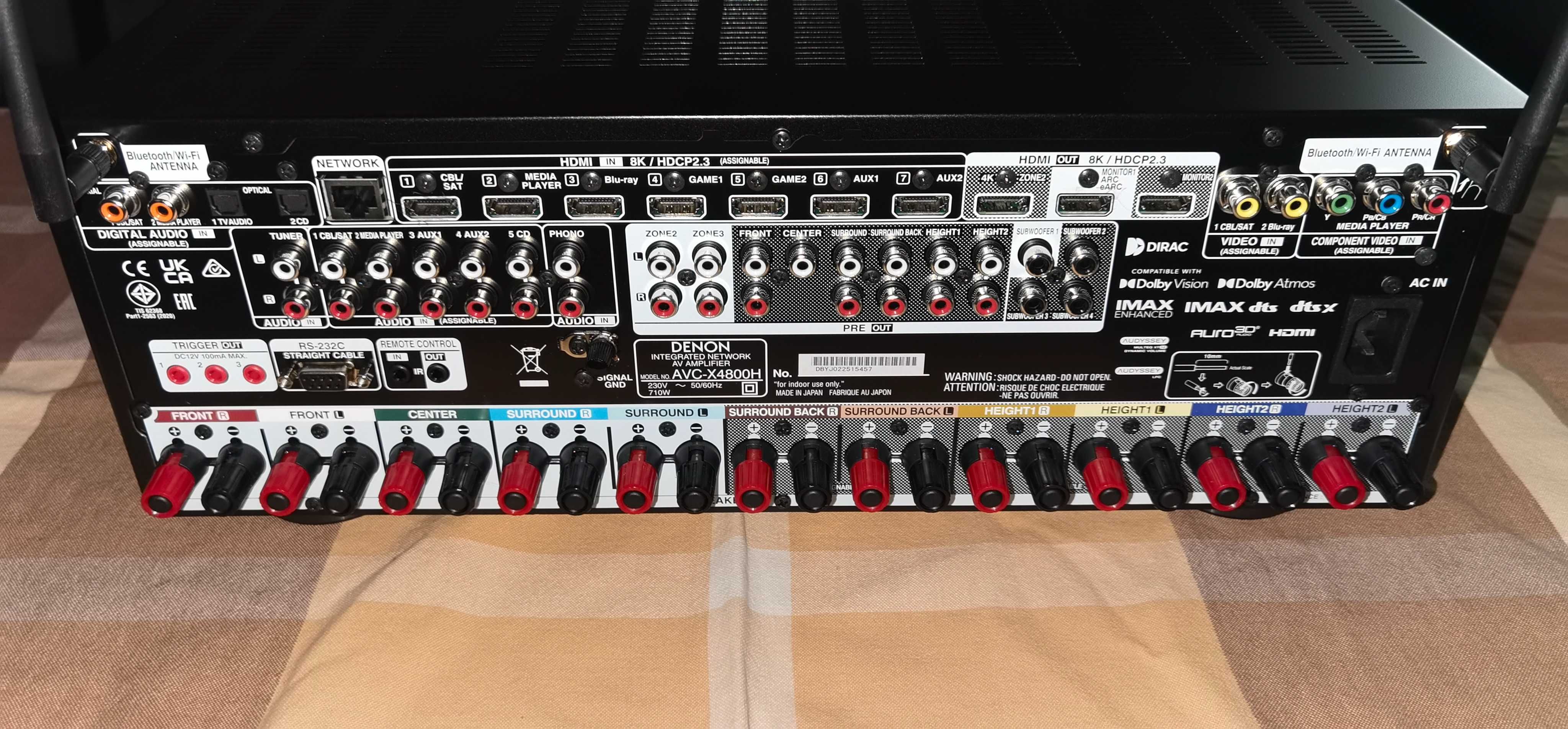 Чисто НОВ Denon AVC-X4800H Made in Japan receiver/ресивър домашно кино