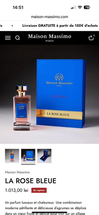 Parfum La Rose Bleue- Maison Massimo 100 ml