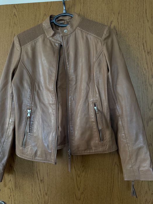 Кафяво кожено яке естествена кожа