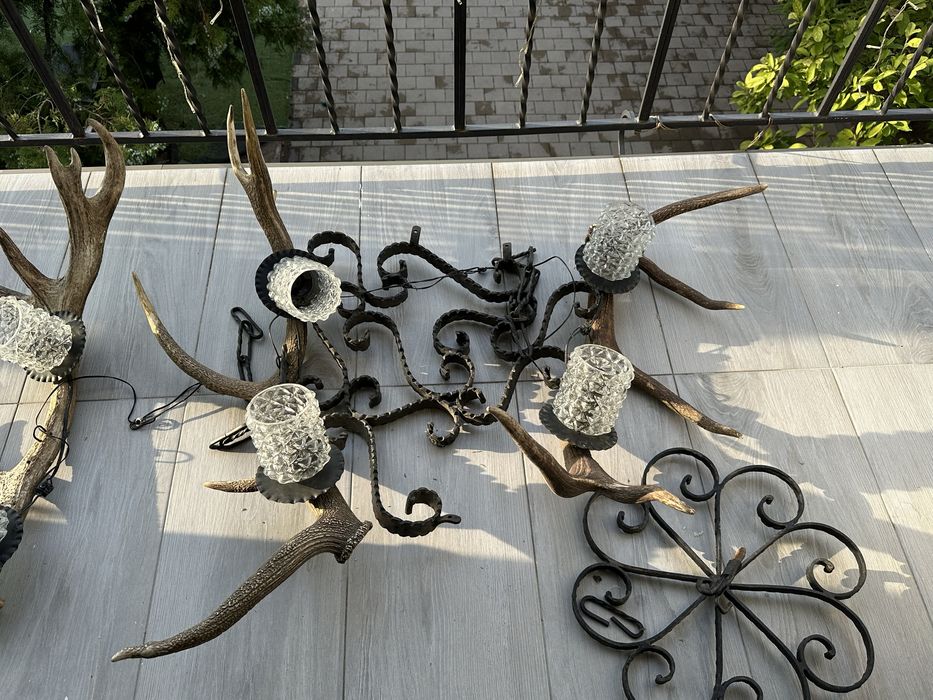 Candelabru / Lustra Coarne de cerb vintage
