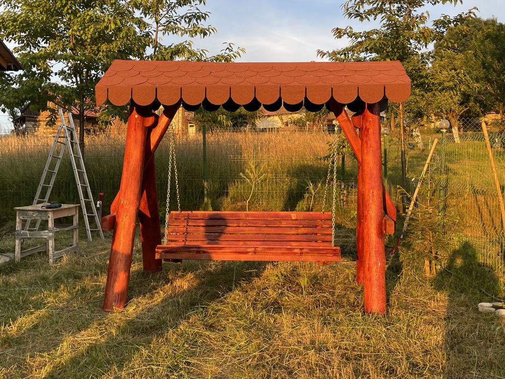 Balansoar din lemn masiv , Leagan pentru copii
