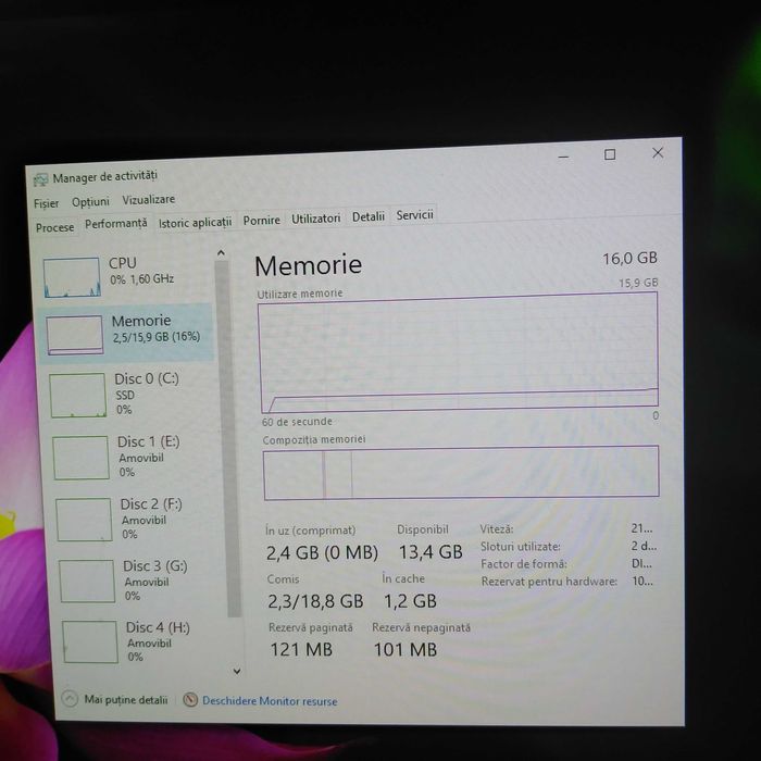 Calculator/PC DDR4, SSD, USB 3.1, 16 Gb RAM
