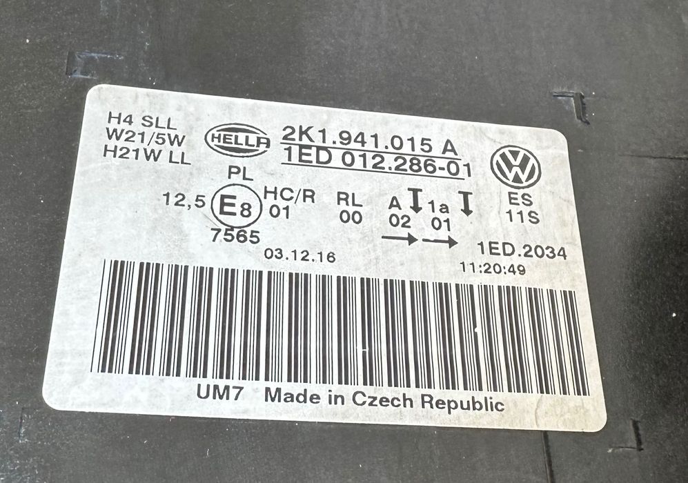 Фар far ляв фарове нексенон Н4 за Фолксваген Кади Vw Caddy