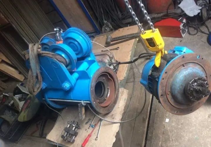 Telfer, kran balka remont