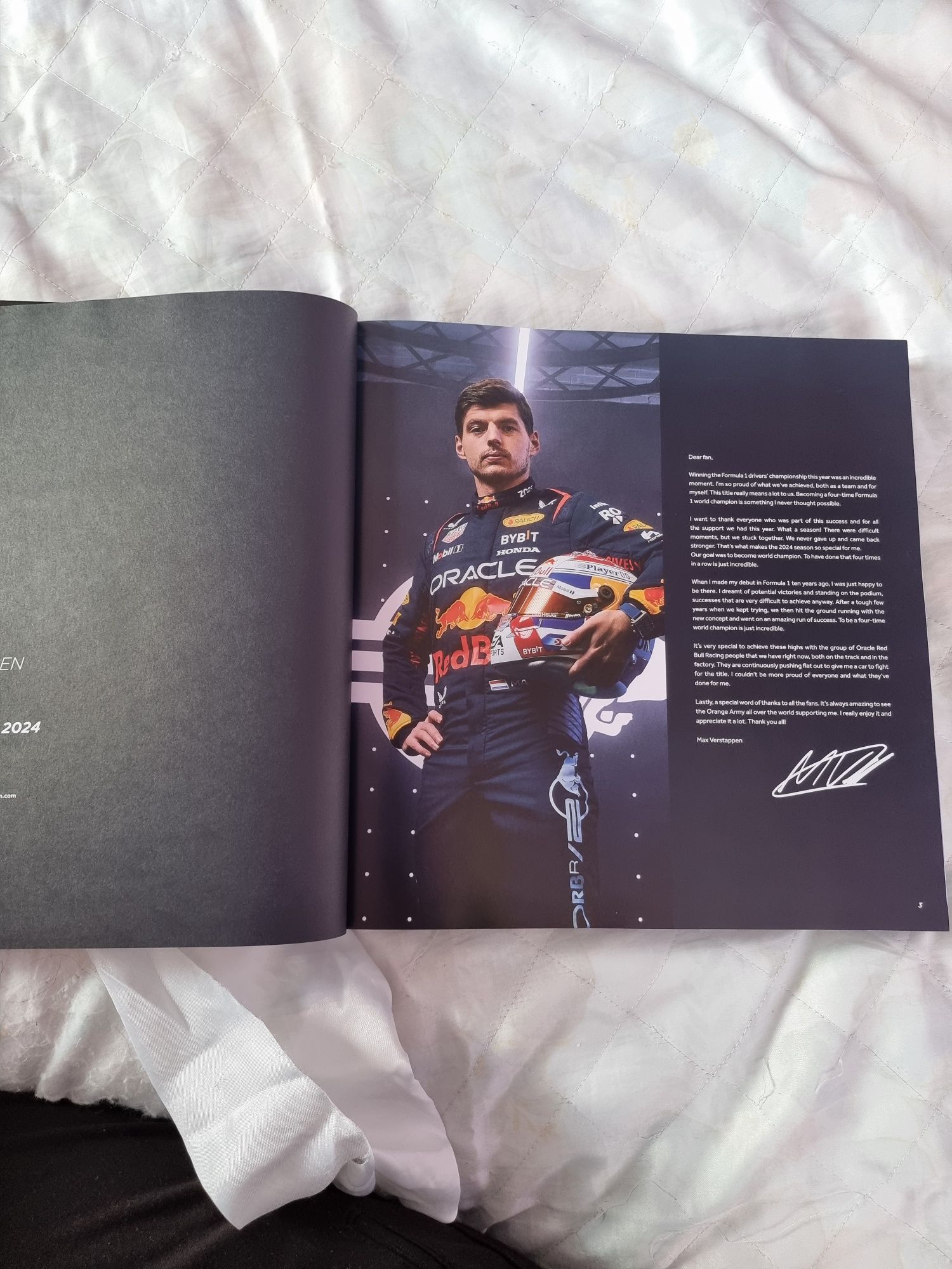 Годишна книга от шампионата 2024 Max Verstappen F1
